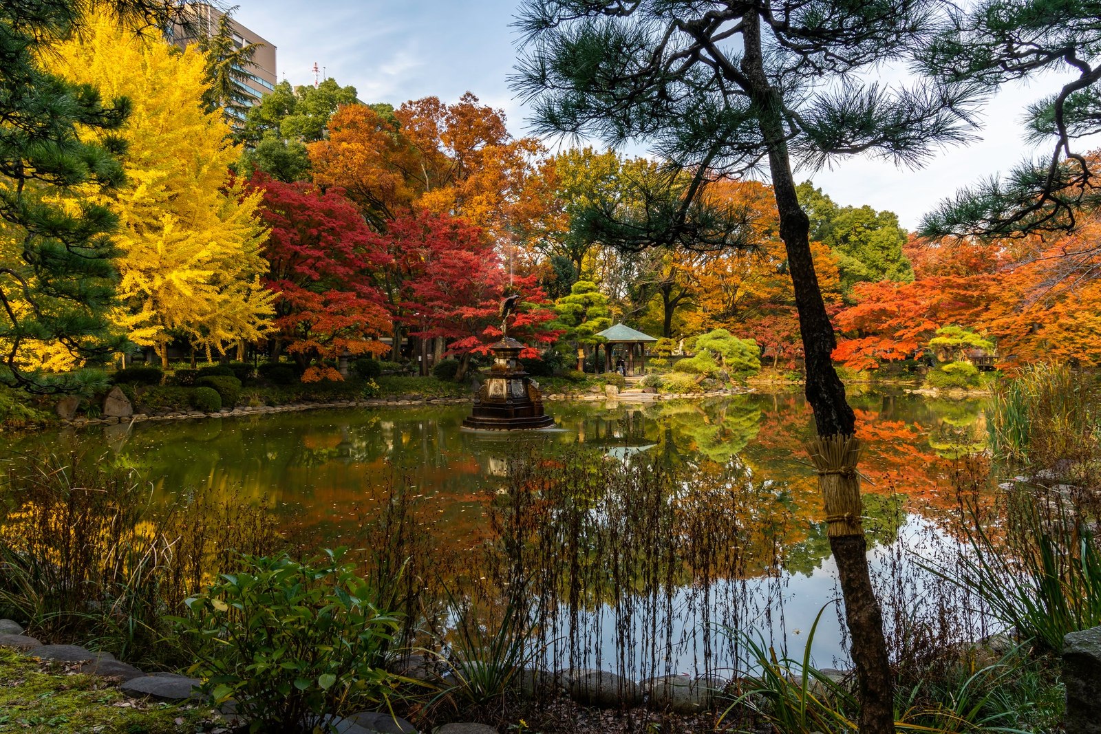 Zen Garden With Autumn Colors